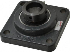 Browning - 1-3/16" ID, 4-1/4" OAL x 4-1/4" OAH 4-Bolt Flange - 2,567 Lb Static Cap, 4,381 Lb Dyn Cap, 3-1/4" Btw Mnt Hole Ctrs, Cast Iron - Americas Industrial Supply