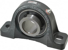 Browning - 1-11/16" ID, 7-15/16" OAL x 4-5/8" OAH Pillow Block - 5,216 Lb Static Cap, 7,889 Lb Dyn Cap, 6-1/8" Btw Mnt Hole Ctrs, 2-5/16" Base-to-Ctr Ht, Cast Iron - Americas Industrial Supply
