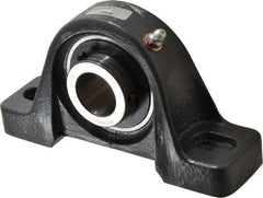 Browning - 1" ID, 6-3/16" OAL x 3-11/32" OAH Pillow Block - 2,567 Lb Static Cap, 4,381 Lb Dyn Cap, 4-5/8" Btw Mnt Hole Ctrs, 1-3/4" Base-to-Ctr Ht, Cast Iron - Americas Industrial Supply