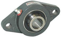 Browning - 1-3/16" ID, 6-1/8" OAL x 3-5/8" OAH 2-Bolt Flange - 3,493 Lb Static Cap, 5,782 Lb Dyn Cap, 5-1/8" Btw Mnt Hole Ctrs, Cast Iron - Americas Industrial Supply