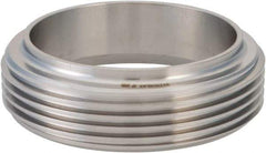 VNE - 2-1/2", Bevel Seat Style, Sanitary Stainless Steel Pipe Short Welding Ferrule - Short Threaded Connection, Grade 304 - Americas Industrial Supply