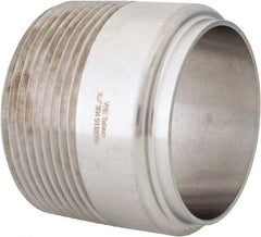 VNE - 2-1/2", Weld Style, Sanitary Stainless Steel Pipe Adapter - MNPT x Butt Weld Connection, Grade 304 - Americas Industrial Supply