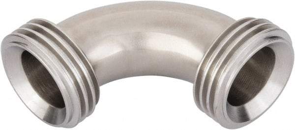 VNE - 1", Bevel Seat Style, Sanitary Stainless Steel Pipe 90° Elbow - Threaded Ends Connection, Grade 304 - Americas Industrial Supply