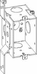 Cooper Crouse-Hinds - 1 Gang, (7) 1/2" Knockouts, Steel Rectangle Switch Box - 3" Overall Height x 2" Overall Width x 2" Overall Depth - Americas Industrial Supply