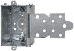 Cooper Crouse-Hinds - 1 Gang, (9) 1/2" Knockouts, Steel Rectangle Switch Box - 3" Overall Height x 2" Overall Width x 2-1/2" Overall Depth - Americas Industrial Supply