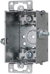 Cooper Crouse-Hinds - 1 Gang, (5) 1/2" Knockouts, Steel Rectangle Switch Box - 3" Overall Height x 2" Overall Width x 2-1/2" Overall Depth - Americas Industrial Supply