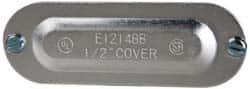 Cooper Crouse-Hinds - 1/2" Trade, Aluminum Conduit Body Cover Plate - Use with Series 5 Conduit Outlet Bodies - Americas Industrial Supply