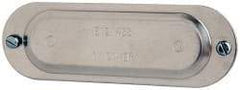 Cooper Crouse-Hinds - 1" Trade, Aluminum Conduit Body Cover Plate - Use with Series 5 Conduit Outlet Bodies - Americas Industrial Supply