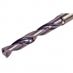 Iscar - 16.4mm 140° Solid Carbide Jobber Drill - TiAlN Finish, Right Hand Cut, Spiral Flute, Straight Shank, 143mm OAL, Standard Point - Americas Industrial Supply