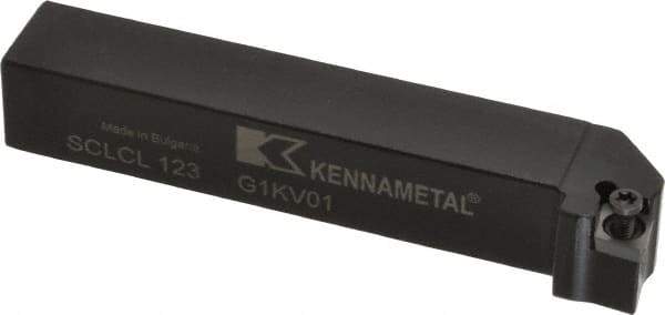 Kennametal - SCLC, Left Hand Cut, 5° Lead Angle, 3/4" Shank Height x 3/4" Shank Width, Neutral Rake Indexable Turning Toolholder - 4-1/2" OAL, CC..32.5. Insert Compatibility, Series Screw-On - Americas Industrial Supply