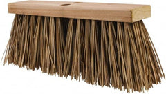 Rubbermaid - 16" Rough Surface Palmyra Push Broom - 6" Bristle Length, Wood Block, Tapered Handle Connection, Handle Sold Separately - Americas Industrial Supply