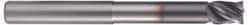 Accupro - 1/2", 4 Flute, Single End, Solid Carbide, 1/8" Corner Radius End Mill - 4" OAL, Right Hand Flute, 5/8" LOC, Right Hand Cut, 2-3/8" Extended Reach - Americas Industrial Supply