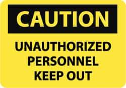 NMC - "Caution - Safety Glasses Required Beyond This Point", 20" Long x 28" Wide, Aluminum Safety Sign - Rectangle, 0.04" Thick, Use for Accident Prevention - Americas Industrial Supply