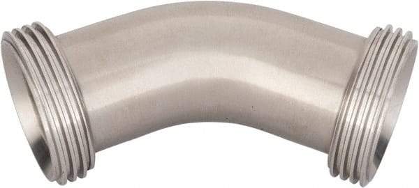 VNE - 1-1/2", Bevel Seat Style, Sanitary Stainless Steel Pipe 45° Elbow - Threaded Ends Connection, Grade 316/316L - Americas Industrial Supply