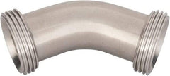 VNE - 1-1/2", Bevel Seat Style, Sanitary Stainless Steel Pipe 45° Elbow - Threaded Ends Connection, Grade 316/316L - Americas Industrial Supply