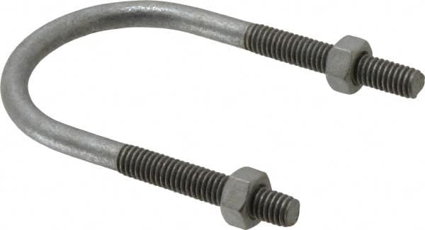 Cooper Crouse-Hinds - Malleable Iron Rigid U-Bolts - 1-1/2" Rigid, Electrogalvanized Finish - Americas Industrial Supply