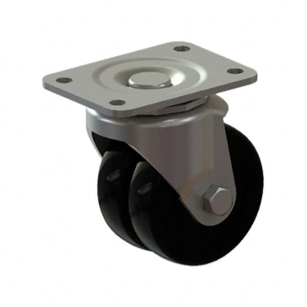 E.R. Wagner - 3" Diam x 3-7/8" OAH Standard Caster - 3-7/8 Inch Overall Height, For Medium Duty - Americas Industrial Supply