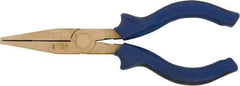 Ampco - 6-1/4" OAL, 0.55" Jaw Length, Nonsparking Pliers - Flat Nose Jaw - Americas Industrial Supply