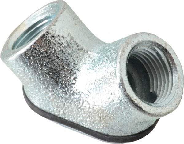 Cooper Crouse-Hinds - 1/2" Trade, Malleable Iron Threaded Angled Rigid/Intermediate (IMC) Conduit Elbow - Insulated - Americas Industrial Supply