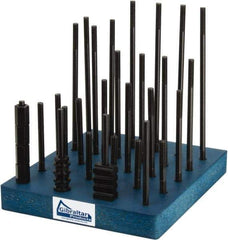 Gibraltar - 38 Piece, 5/16-18 Stud, 3/8" T Slot, T Nut & Stud Kit - 5/8" T-Slot Nut Width, 3, 4, 5, 6, 7, 8" Stud Lengths - Americas Industrial Supply