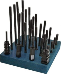 Gibraltar - 38 Piece, 3/8-16 Stud, 1/2" T Slot, T Nut & Stud Kit - 7/8" T-Slot Nut Width, 3, 4, 5, 6, 7, 8" Stud Lengths - Americas Industrial Supply