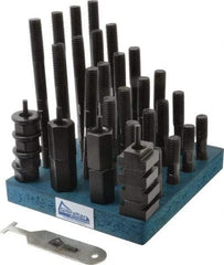 Gibraltar - 38 Piece, 5/8-11 Stud, 3/4" T Slot, T Nut & Stud Kit - 1-1/4" T-Slot Nut Width, 3, 4, 5, 6, 7, 8" Stud Lengths - Americas Industrial Supply