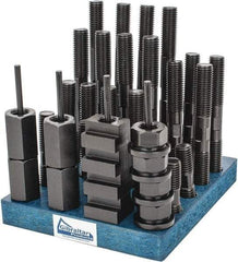 Gibraltar - 38 Piece, 3/4-10 Stud, 7/8" T Slot, T Nut & Stud Kit - 1-1/2" T-Slot Nut Width, 3, 4, 5, 6, 7, 8" Stud Lengths - Americas Industrial Supply