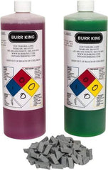 Burr King - Ceramic Carrier, Ceramic Abrasive, Polishing Tumbling Media - Tri-Star Shape - Americas Industrial Supply