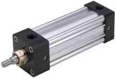 Parker - 8" Stroke x 3-1/4" Bore Double Acting Air Cylinder - 1/2 Port, 3/4-16 Rod Thread, 250 Max psi, -10 to 165°F - Americas Industrial Supply