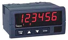 Simpson Electric - 4 Digit Red LED Display Counter - 3.62 Inch Wide, x 1.77 Inch High, 120 VAC, 30 VDC Voltage, 1/8 Inch Base, Digital Frequancy Counter - Americas Industrial Supply