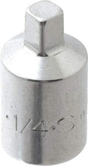 SK - 3/8" Drive, 1/4" Socket, Male Pipe Plug Socket - 4 Points, 1-1/8" OAL - Americas Industrial Supply