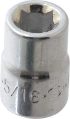 SK - 3/8" Drive, 5/16" Socket, Female Pipe Plug Socket - 4 Points, 1" OAL - Americas Industrial Supply