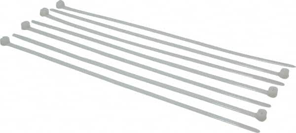 Thomas & Betts - 13.4" Long Natural (Color) Nylon Standard Cable Tie - 120 Lb Tensile Strength, 1.65mm Thick, 88.9mm Max Bundle Diam - Americas Industrial Supply