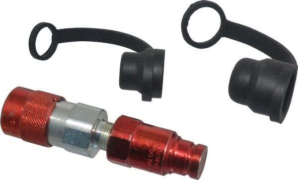 Enerpac - 3/8 NPTF Hydraulic Hose Flush Face Coupler Set - 10,000 psi - Americas Industrial Supply