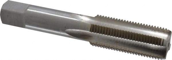 Interstate - 13/16-14 UNS 3B 4 Flute Bright Finish High Speed Steel Straight Flute Standard Hand Tap - Bottoming, Right Hand Thread, 4-15/32" OAL, H4 Limit, Oversize - Americas Industrial Supply