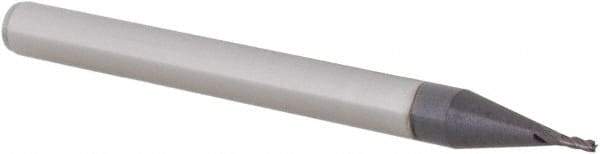Value Collection - 0.025", 0.075" LOC, 1/8" Shank Diam, 1-1/2" OAL, 4 Flute, Solid Carbide Square End Mill - Single End, AlTiN Finish, Spiral Flute, Centercutting, Right Hand Cut, Right Hand Flute - Americas Industrial Supply