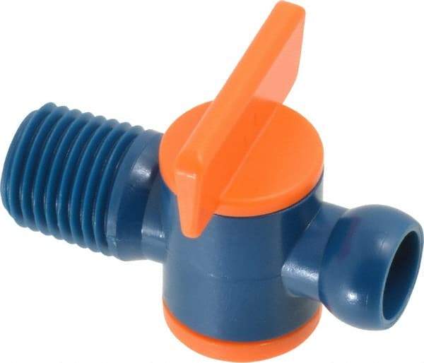 Loc-Line - 10 Piece, 1/4" ID Coolant Hose NPT Valve - Male to Female Connection, Acetal Copolymer Body, 1/4 NPT, Use with Loc-Line Modular Hose Systems - Americas Industrial Supply