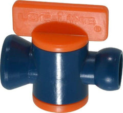 Loc-Line - 10 Piece, 1/4" ID Coolant Hose In-Line Valve - Female to Ball Connection, Acetal Copolymer Body, Unthreaded, Use with Loc-Line Modular Hose Systems - Americas Industrial Supply