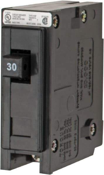 Eaton Cutler-Hammer - 30 Amp, 120/240 VAC, 24 VDC, 48 VDC, 80 VDC, 1 Pole, Plug In Miniature Circuit Breaker - Thermal Magnetic Trip, 14-4 AWG, 2-3/8 Inch Deep x 2-15/16 Inch High x 1 Inch Wide - Americas Industrial Supply