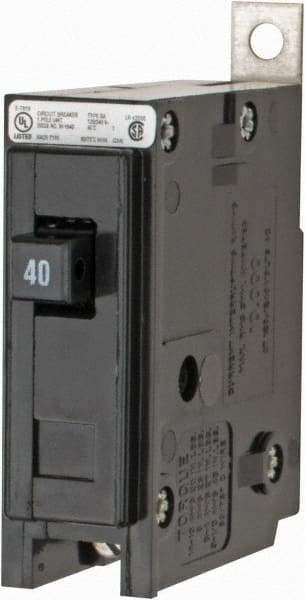 Eaton Cutler-Hammer - 40 Amp, 120/240 VAC, 24 VDC, 48 VDC, 80 VDC, 1 Pole, Bolt On Miniature Circuit Breaker - Thermal Magnetic Trip, 14-4 AWG, 2-3/8 Inch Deep x 2-15/16 Inch High x 1 Inch Wide - Americas Industrial Supply