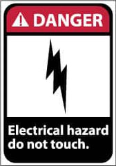 NMC - "Danger - Electrical Hazard - Do Not Touch", 14" Long x 10" Wide, Rigid Plastic Safety Sign - Rectangle, 0.05" Thick, Use for Accident Prevention - Americas Industrial Supply