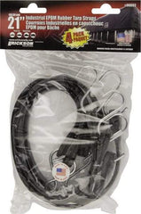 Erickson Manufacturing - Tarp Strap with S Hook - 21" OAL, Black - Americas Industrial Supply