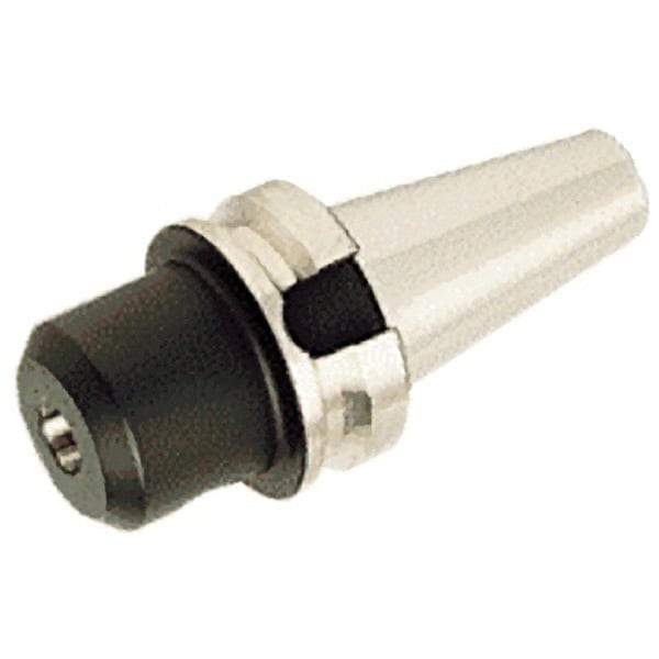 Iscar - BT40 Taper Shank 18mm Hole End Mill Holder/Adapter - 50mm Nose Diam, 65mm Projection, Through-Spindle & DIN Flange Coolant - Exact Industrial Supply