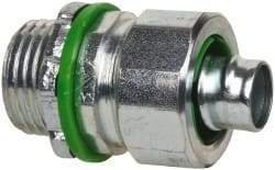 Cooper Crouse-Hinds - 3/8" Trade, Steel Threaded Straight Liquidtight Conduit Connector - Noninsulated - Americas Industrial Supply