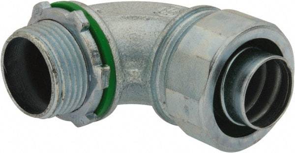 Cooper Crouse-Hinds - 3/4" Trade, Malleable Iron Threaded Angled Liquidtight Conduit Connector - Noninsulated - Americas Industrial Supply