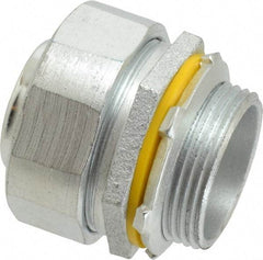 Cooper Crouse-Hinds - 1-1/4" Trade, Malleable Iron Threaded Straight Liquidtight Conduit Connector - Noninsulated - Americas Industrial Supply