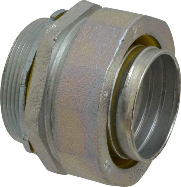 Cooper Crouse-Hinds - 2" Trade, Malleable Iron Threaded Straight Liquidtight Conduit Connector - Noninsulated - Americas Industrial Supply