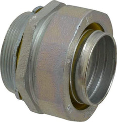 Cooper Crouse-Hinds - 2" Trade, Malleable Iron Threaded Straight Liquidtight Conduit Connector - Noninsulated - Americas Industrial Supply