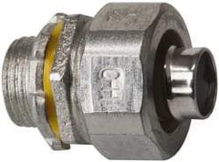 Cooper Crouse-Hinds - 1/2" Trade, Malleable Iron Threaded Straight Liquidtight Conduit Connector - Noninsulated - Americas Industrial Supply