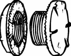 Cooper Crouse-Hinds - 1/2" Trade, Stainless Steel Threaded Rigid/Intermediate (IMC) Conduit Plug - Noninsulated - Americas Industrial Supply